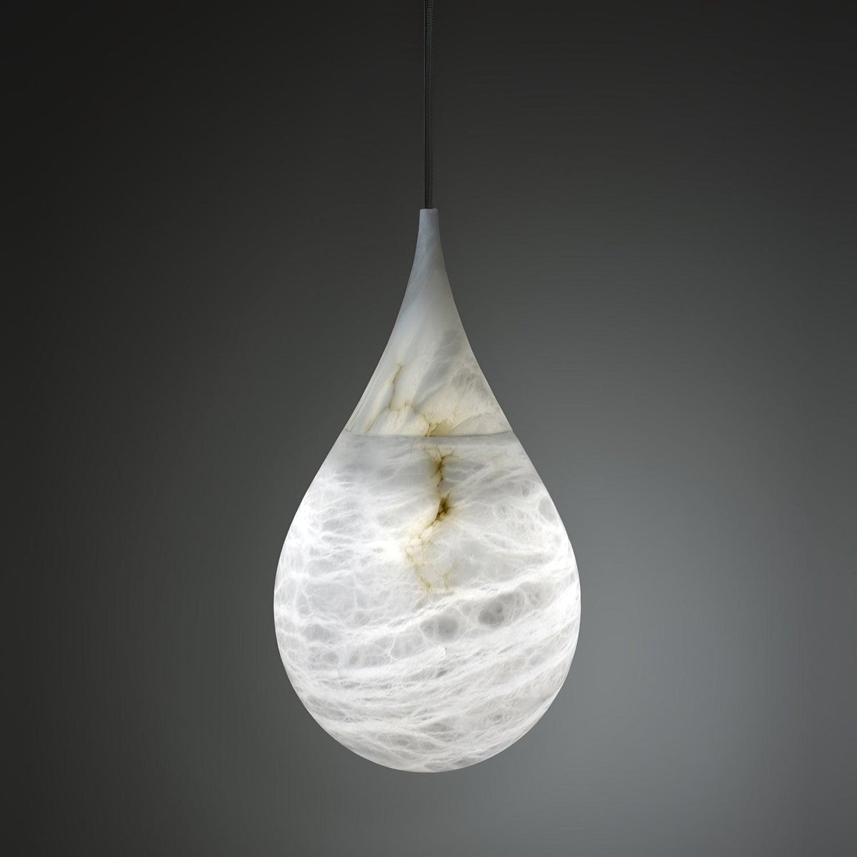 Alabaster Raindrop Pendant Light