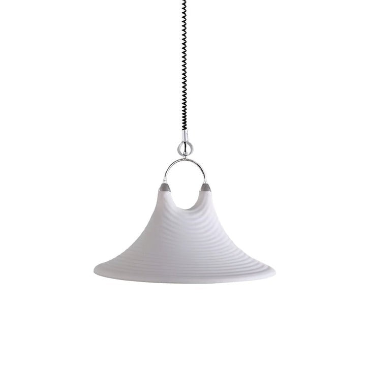 Amber Swirl Hand-Blown Glass Pendant Light