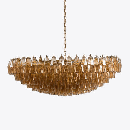 Amber Tiered Glass Chandelier