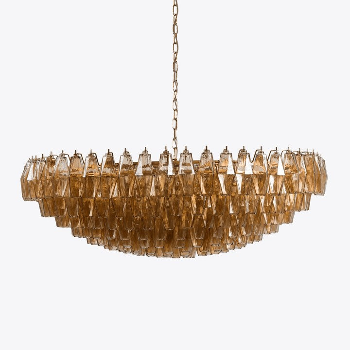 Amber Tiered Glass Chandelier