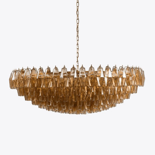 Amber Tiered Glass Chandelier