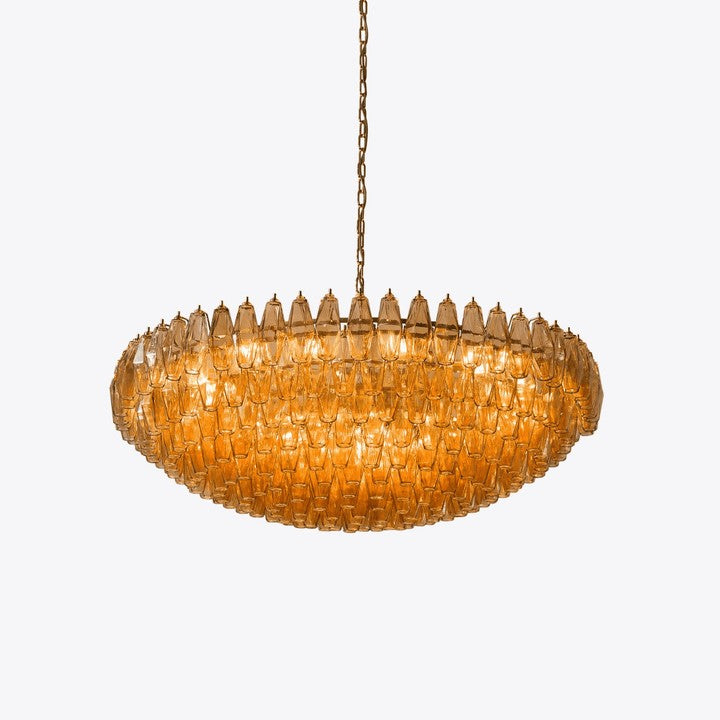Amber Tiered Glass Chandelier