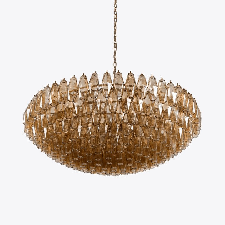 Amber Tiered Glass Chandelier