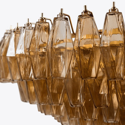 Amber Tiered Glass Chandelier