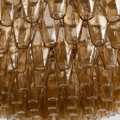 Amber Tiered Glass Chandelier