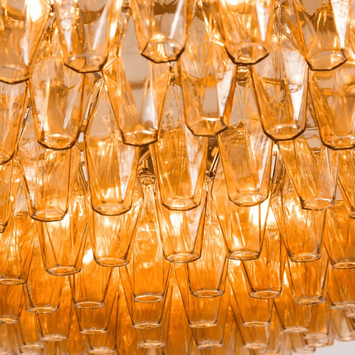 Amber Tiered Glass Chandelier