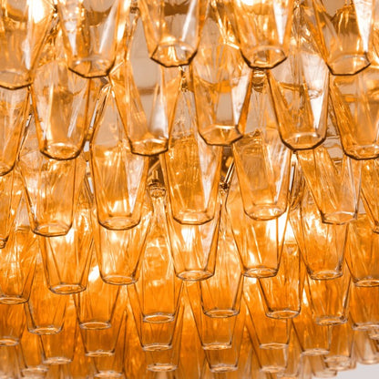 Amber Tiered Glass Chandelier