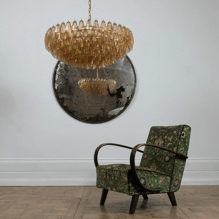 Amber Tiered Glass Chandelier
