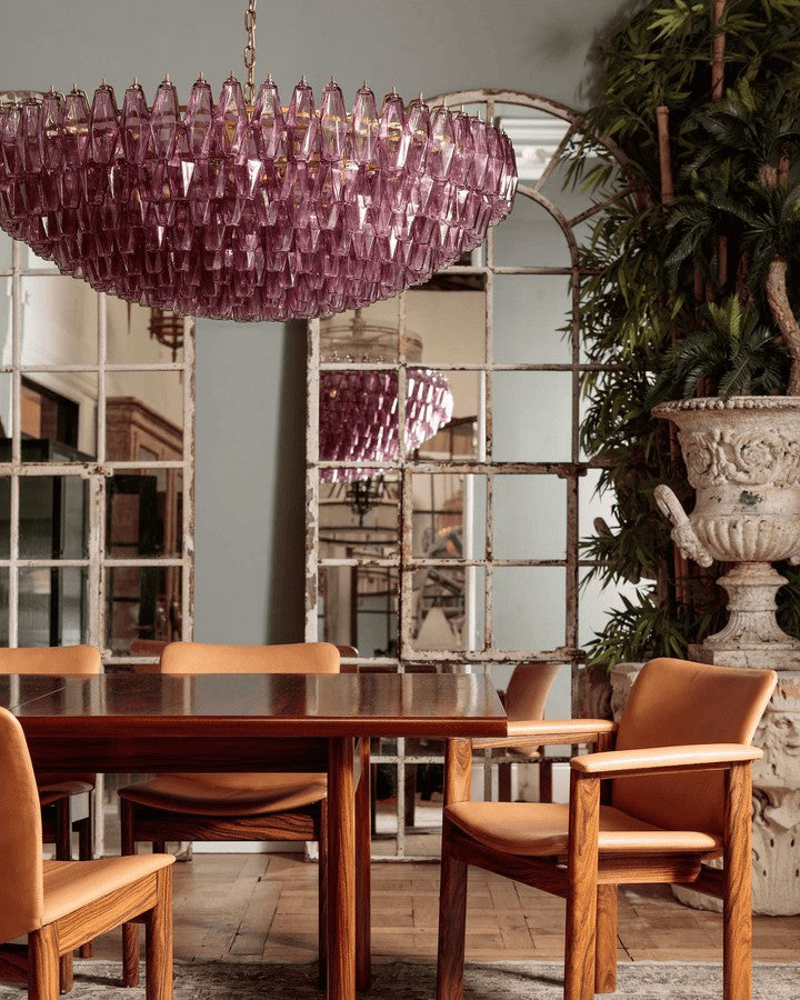 Amber Tiered Glass Chandelier