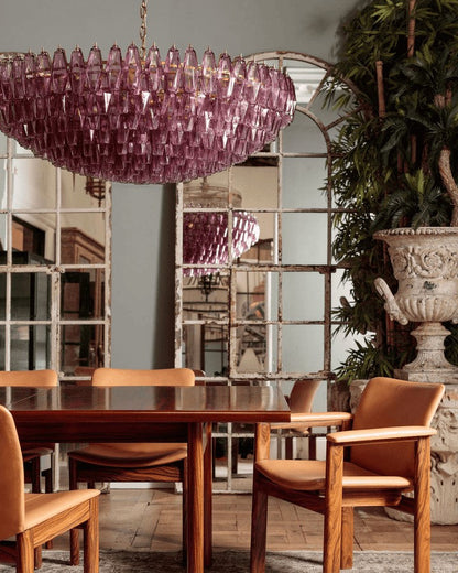 Amber Tiered Glass Chandelier