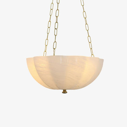 Art Deco Gold Iron & Glass 3-Light Chandelier