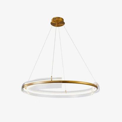 Art Glass LED Chandelier with Gold Finish – Multiple Sizes