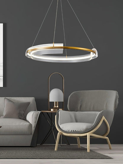 Art Glass LED Chandelier with Gold Finish – Multiple Sizes