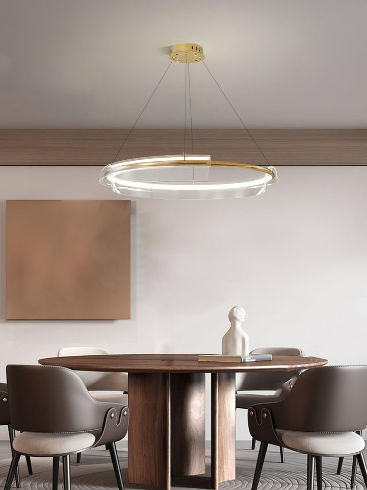 Art Glass LED Chandelier with Gold Finish – Multiple Sizes