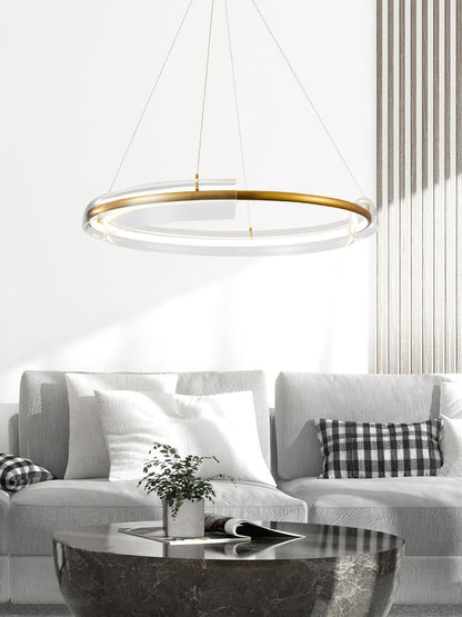 Art Glass LED Chandelier with Gold Finish – Multiple Sizes