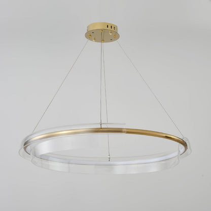 Art Glass LED Chandelier with Gold Finish – Multiple Sizes
