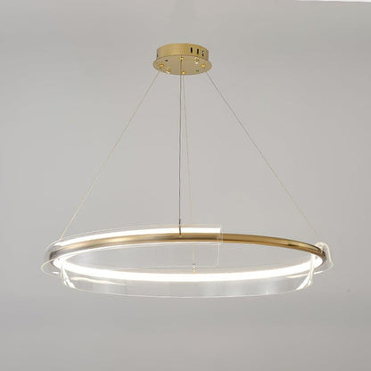 Art Glass LED Chandelier with Gold Finish – Multiple Sizes
