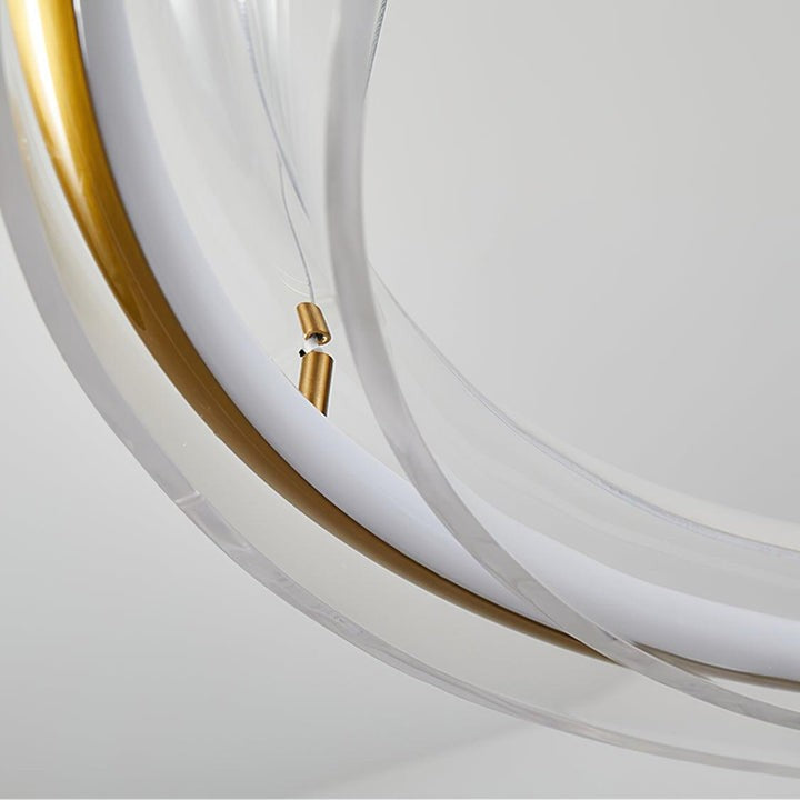 Art Glass LED Chandelier with Gold Finish – Multiple Sizes