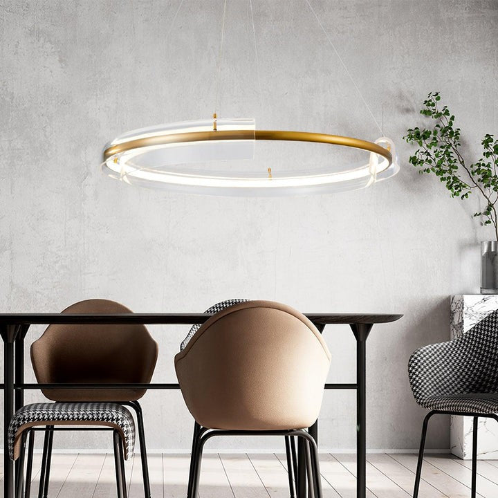 Art Glass LED Chandelier with Gold Finish – Multiple Sizes