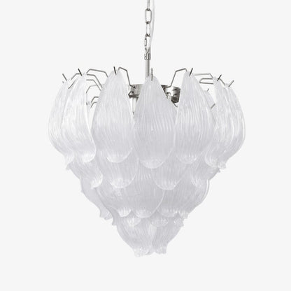 Artisanal Murano-Style Glass Petal Chandelier