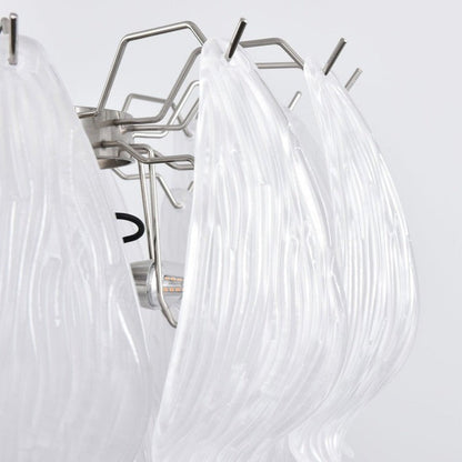 Artisanal Murano-Style Glass Petal Chandelier