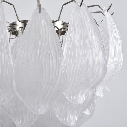 Artisanal Murano-Style Glass Petal Chandelier