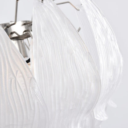 Artisanal Murano-Style Glass Petal Chandelier