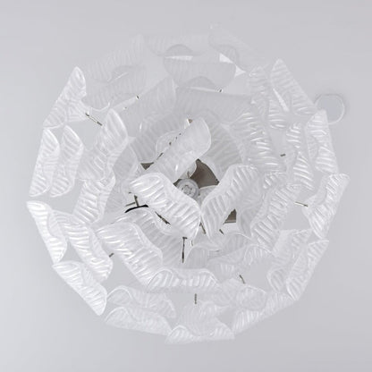 Artisanal Murano-Style Glass Petal Chandelier