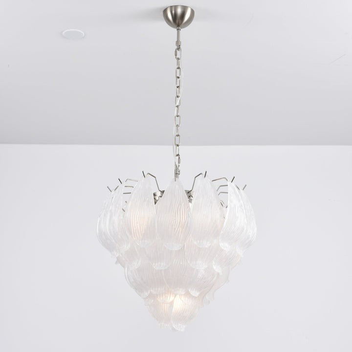 Artisanal Murano-Style Glass Petal Chandelier