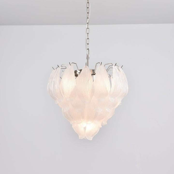 Artisanal Murano-Style Glass Petal Chandelier