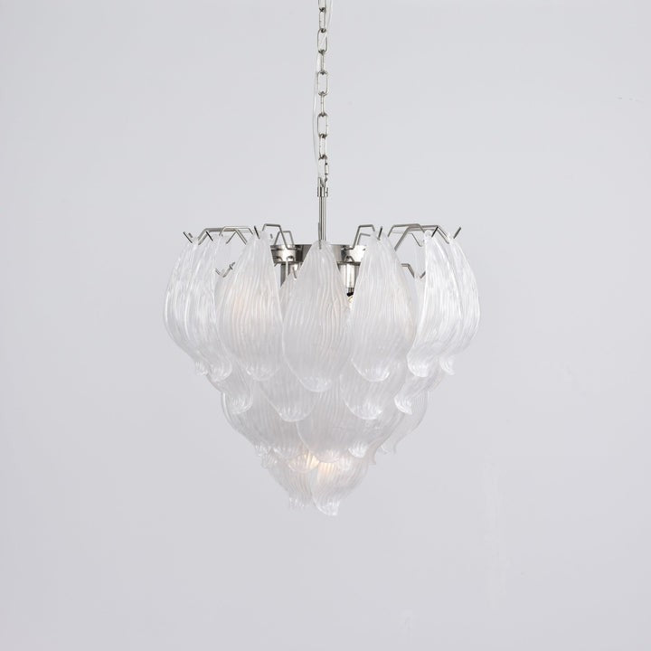 Artisanal Murano-Style Glass Petal Chandelier