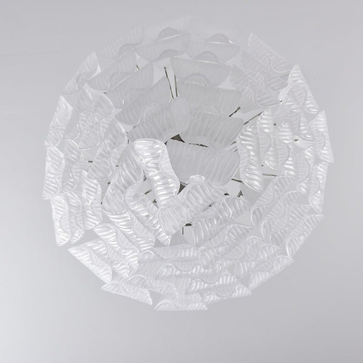 Artisanal Murano-Style Glass Petal Chandelier