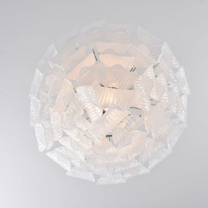 Artisanal Murano-Style Glass Petal Chandelier