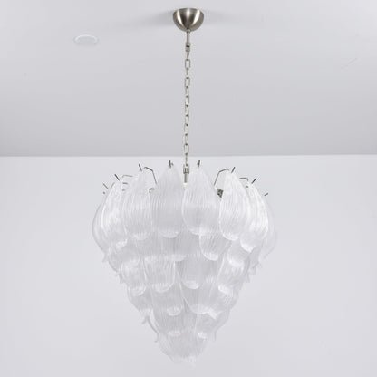 Artisanal Murano-Style Glass Petal Chandelier