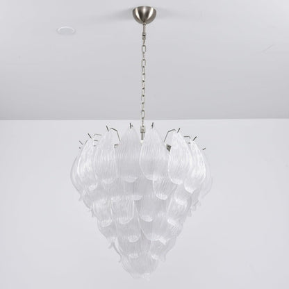Artisanal Murano-Style Glass Petal Chandelier