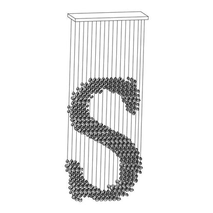 Artistic Charcoal Letter Chandeliers Collection S–Z