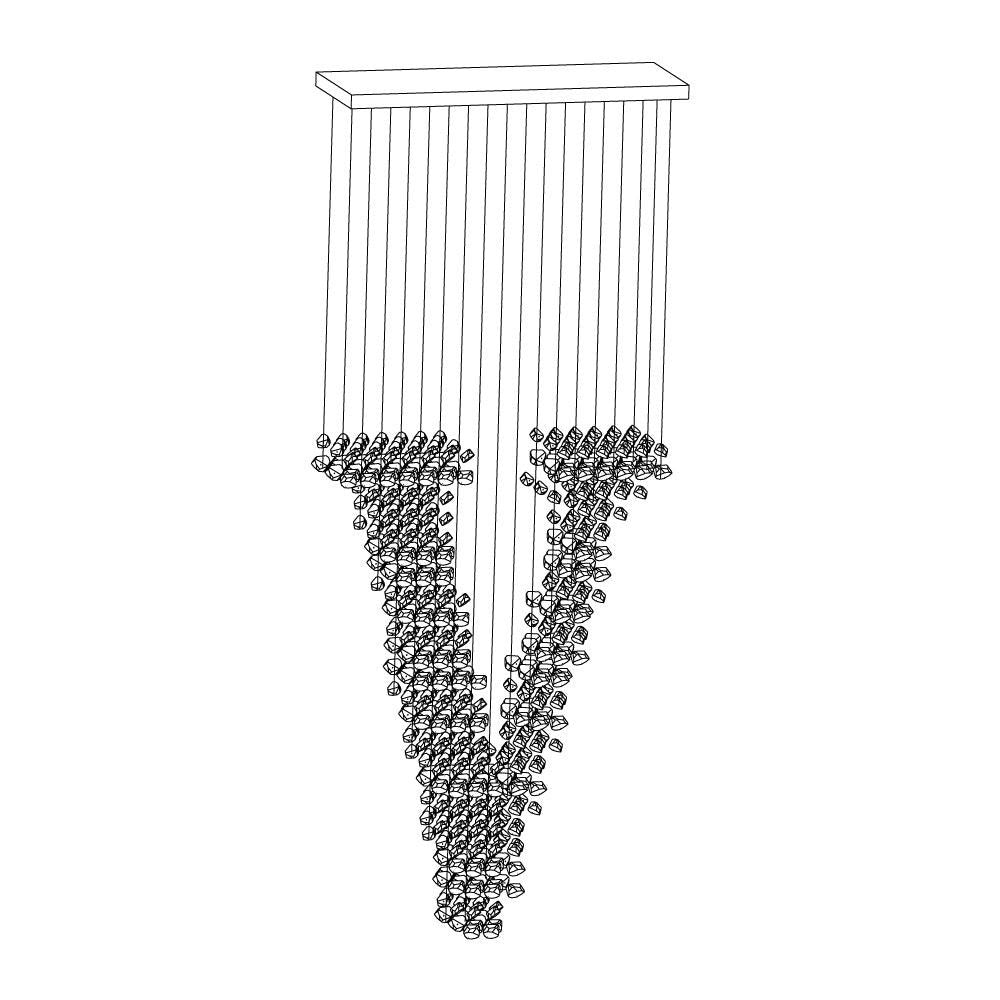 Artistic Charcoal Letter Chandeliers Collection S–Z