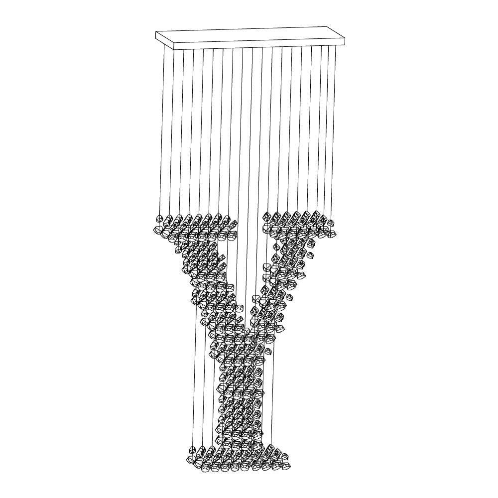 Artistic Charcoal Letter Chandeliers Collection S–Z
