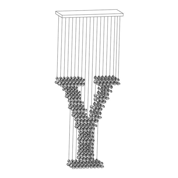 Artistic Charcoal Letter Chandeliers Collection S–Z