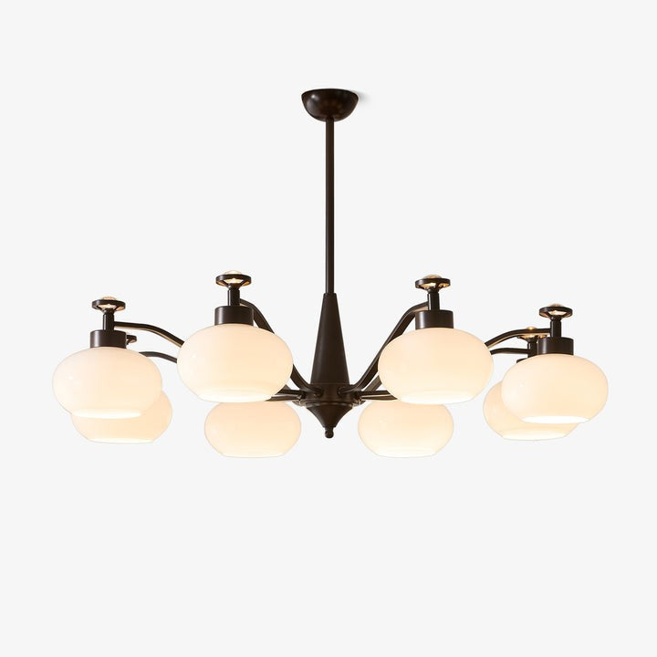 Astrid Frosted Globe Chandelier - Modern LED Ceiling Light