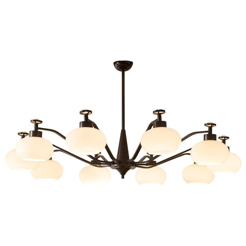 Astrid Frosted Globe Chandelier - Modern LED Ceiling Light