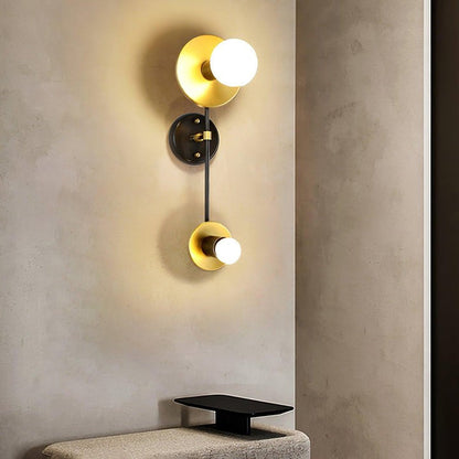 Balance Scale Wall Sconce with Marble Accents