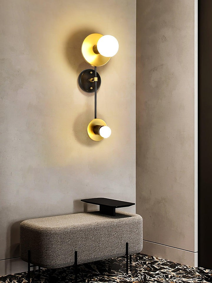 Balance Scale Wall Sconce with Marble Accents