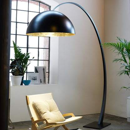 Black Arched Dome LED Floor Lamp