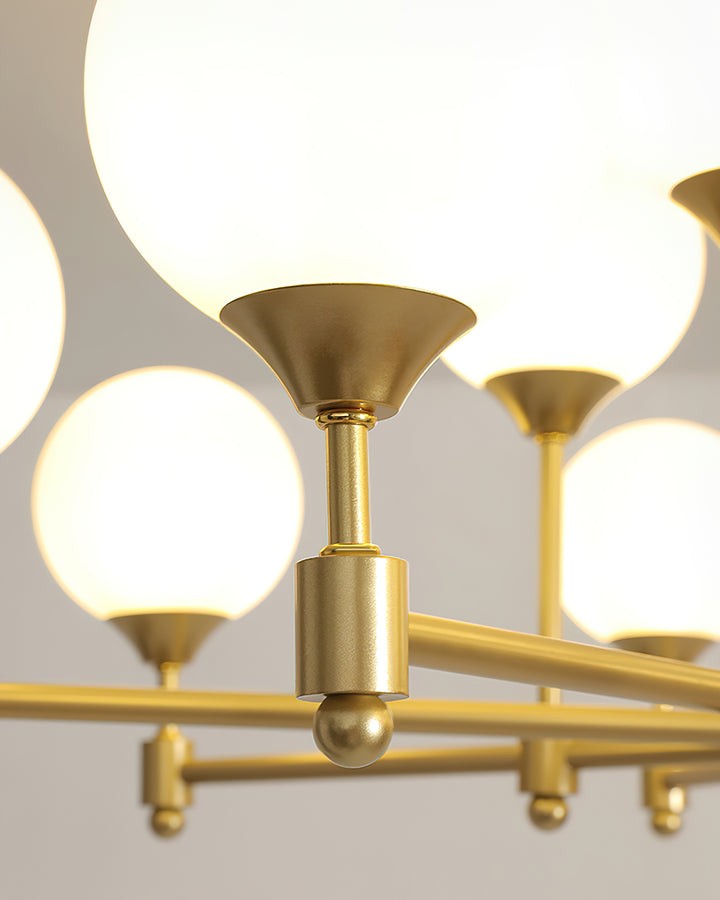 Brass Globe Pendant Chandelier Light