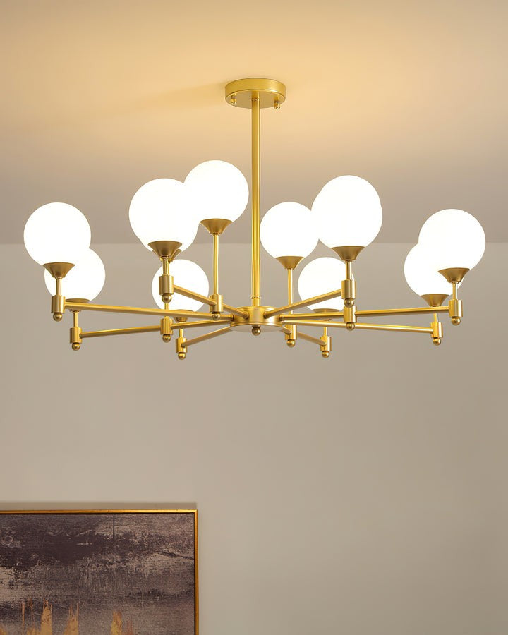 Brass Globe Pendant Chandelier Light