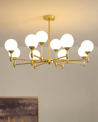 Brass Globe Pendant Chandelier Light