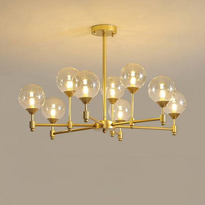 Brass Globe Pendant Chandelier Light