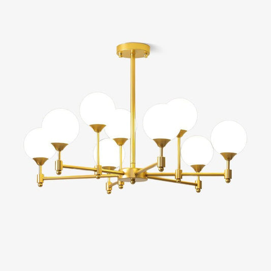 Brass Globe Pendant Chandelier Light