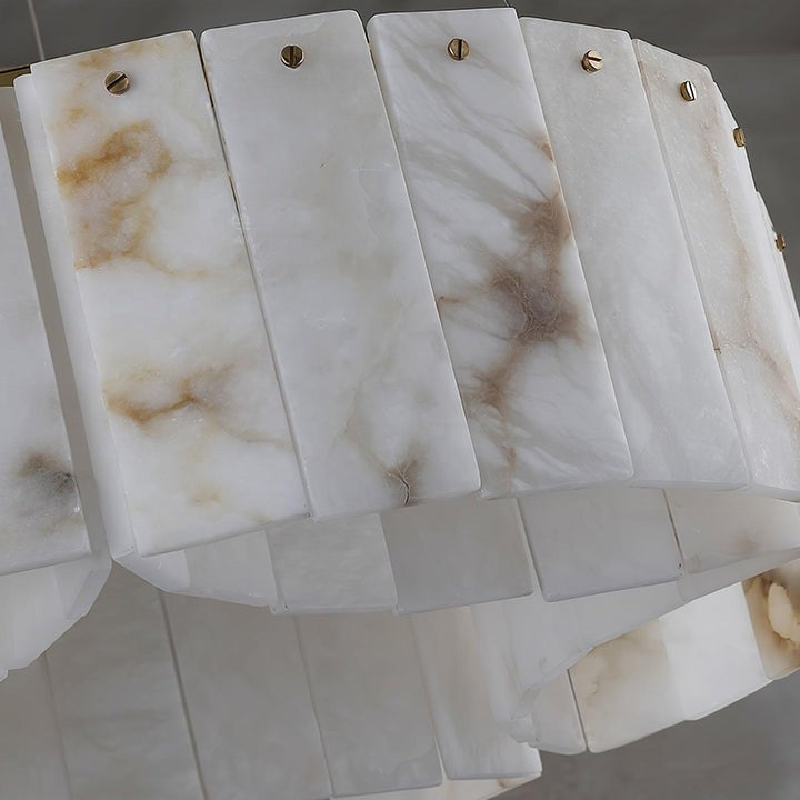 Brass-Alabaster Flush Mount Ceiling Light